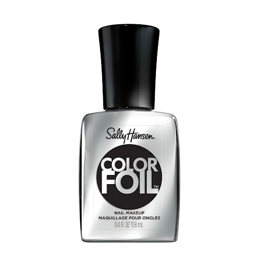 A bottle of Sally Hanson's foil-colored nail polish