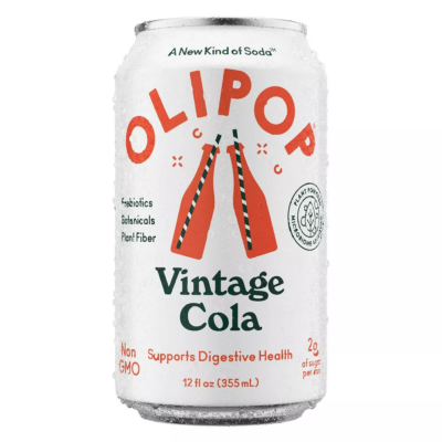 best healthy energy soda - OLIPOP Vintage Cola Prebiotic Soda