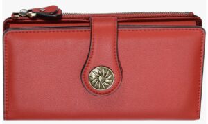 Women's Travelambo RFID-blocking wallet in red