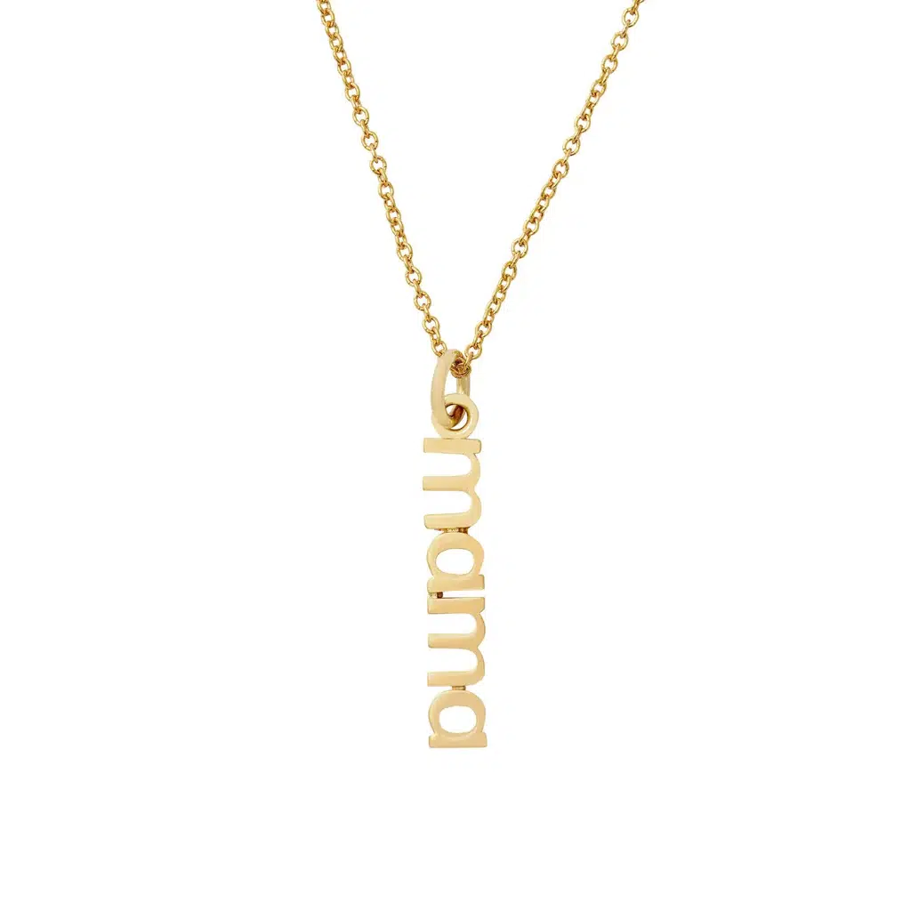 14k Gold Vertical Mama Necklace